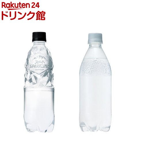 サントリー天然水 スパークリング ラベルレス(500ml or 510ml*24本入)