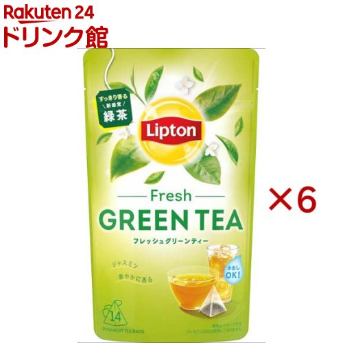 Tea Bag - リプトン グリーンティー フレッシュ ティーバッグ(14袋入×6セット)【リプトン(Lipton)】