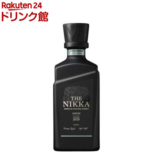 お店TOP＞アルコール飲料＞アルコール飲料 その他＞ザ・ニッカ リミテッド 瓶 (700ml)お一人様1個まで。【ザ・ニッカ リミテッド 瓶の商品詳細】●ブレンド技術の継承に焦点を当て、新旧のチーフブレンダーが二名でひとつの商品をつくりあげることに挑んだブレンデッドウイスキー。●それぞれが過去に携わった思い入れがある原酒をブレンドし、両チーフブレンダーの仕事人としての歩みを表現。●更に水楢樽で熟成した1980年代の余市モルトや1970年代の宮城峡モルト、創業200周年を迎えるベン・ネヴィスの古酒など、貴重な原酒を使用することで、先人たちがつくりあげてきた原酒の多様性を表しました。●終わりなき探究の現在地として、今、この二人だからこそ世に問える商品です。●潮風を思わせるピートの香り、キャラメリゼしたクレームブリュレのような香ばしい甘さと共に、胡麻の深みを感じる樽香と、青竹にも似た清冽な樽香が心地よく調和。●ワクシーなニュアンスが全体を包み込み、霞のかかった森のような印象を与えます。●フルーティーな甘さと、ダークチョコレートのようなビター感の中に樽由来のウッディさが重なる、やわらかな厚みのある味わい。●穏やかなピートのコクと、ドライフルーツを思わせる甘さが心地よく続きます。●アルコール度数：48%【品名・名称】ウイスキー【ザ・ニッカ リミテッド 瓶の原材料】モルト、グレーン【栄養成分】100mlあたりエネルギー：288kcal、たんぱく質：0g、脂質：0g、炭水化物：0g、食塩相当量：0g【保存方法】記載無し【注意事項】飲酒は20歳になってから。【発売元、製造元、輸入元又は販売元】アサヒビール20歳未満の方は、お酒をお買い上げいただけません。お酒は20歳になってから。リニューアルに伴い、パッケージ・内容等予告なく変更する場合がございます。予めご了承ください。アサヒビール130-8602 東京都墨田区吾妻橋1-23-10120-011-121広告文責：楽天グループ株式会社電話：050-5306-1825[アルコール飲料]