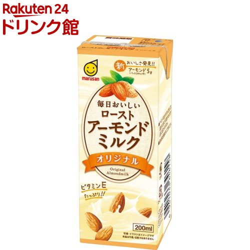 マルサン 毎日おいしいローストアーモンドミルク オリジナル(200ml*24本セット)