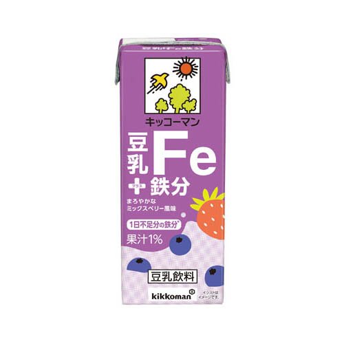 豆乳+鉄分(200ml×18本)【キッコーマン】