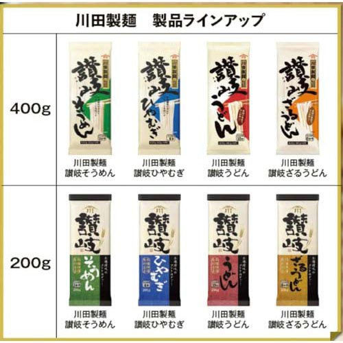 川田製麺 讃岐ひやむぎ(400g*20袋セット)【川田製麺】