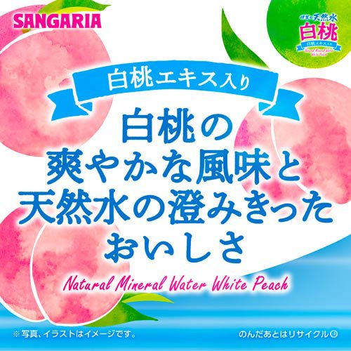 サンガリア 伊賀の天然水 白桃(600ml*2...の紹介画像3