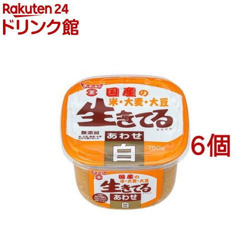 白味增 - 生きてるみそ国産原料あわせ白(750g*6個セット)【フンドーキン】