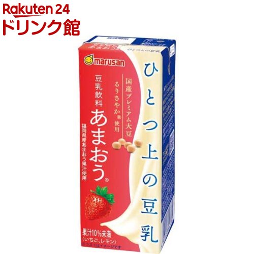 マルサン ひとつ上の豆乳 あまおう(200ml*24本入)【