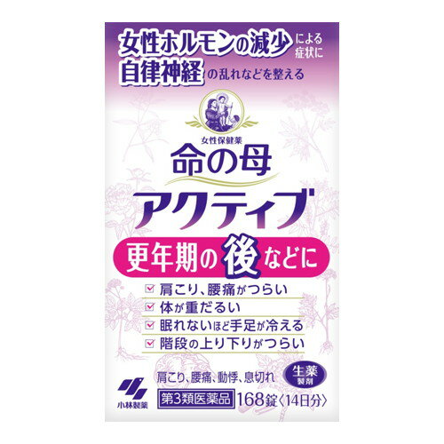 【3980円以上で送料無料（沖縄を除く）】【第3類医薬品】命の母アクティブ 168錠 [小林製薬]
