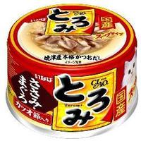 ◆6個セット/【メール便送料無料】INABA イナバフーズ CIAO チャオ とろみ ささみ・まぐろ カツオ節入 80g [いなばペットフード CIAO(チャオ)]