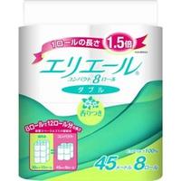 大王製紙 エリエール トイレットティッシューコンパクト 香りつき 45m 8R ダブル * 8セット