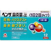 【第(2)類医薬品】【メール便は何個・何品目でも送料255円】武田薬品 ベンザ鼻炎薬α[1日2回タイプ] 12錠 [武田薬品工業]