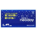 商品説明「ネオデイ 6錠」は、抗ヒスタミン剤の塩酸ジフェンヒドラミンを配合した催眠鎮静剤です。寝つきが悪い、眠りが浅いといった一時的な不眠症状の緩和に効果をあらわします。直径7mmの服用しやすい小型のフィルムコーティング錠です。医薬品。効果・効能一時的な不眠の次の症状の緩和：寝つきが悪い、眠りが浅い用法・用量寝つきが悪いときや眠りが浅いとき、次の量を1日1回就寝前に服用してください。大人(15歳以上)：1回2錠/服用回数1日3回まで15歳未満：服用しないこと*注意*・定められた用法・用量を厳守して下さい。・就寝前以外は服用しないで下さい。・錠剤の取り出し方：PTPシートの凸部を指先で強く押して裏面のアルミ箔を破り、取り出して服用して下さい。(誤ってそのまま飲み込んだりすると食道粘膜に突き刺さる等思わぬ事故につながります。)使用上の注意●してはいけないこと●1.次の人は服用しないで下さい。・妊婦又は妊娠していると思われる人・15才未満の小児・日常的に不眠の人・不眠症の診断を受けた人2.本剤を服用している間は、次のいずれの医薬品も服用しないで下さい。他の催眠鎮静薬、かぜ薬、解熱鎮痛薬、鎮咳去痰薬、抗ヒスタミン剤を含有する内服薬(鼻炎用内服薬、乗物酔い薬、アレルギー用薬)3.服用後、乗物又は機械類の運転操作をしないで下さい。(眠気をもよおして事故をおこすことがあります。また、本剤の服用により、翌日まで眠気が続いたり、だるさを感じる場合は、これらの症状が消えるまで乗物又は機械類の運転操作をしないで下さい)4.授乳中の人は本剤を服用しないか、本剤を服用する場合は、授乳を避けて下さい。5.服用時は飲酒しないで下さい。6.寝つきが悪い時や眠りが浅い時のみの服用にとどめ、連用しないで下さい。●相談すること●1.次の人は服用前に医師又は薬剤師に相談して下さい。・医師の治療を受けている人・高齢者・本人又は家族がアレルギー体質の人・薬によりアレルギー症状を起こしたことがある人・次の症状のある人：排尿困難・次の診断を受けた人：緑内障、前立腺肥大2.次の場合は、直ちに服用を中止し、説明書を持って医師又は薬剤師に相談してください。・服用後、次の症状があわられた場合関係部位症状皮ふ発疹・発赤、かゆみ精神神経系めまい、頭痛、起床時の頭重感、昼間の眠気、気分不快、神経過敏、一時的な意識障害(注意力の低下、ねぼけ様症状、判断力の低下、言動の異常など)その他動悸、倦怠感、排尿困難・2-3回服用しても症状がよくならない場合3.次の症状があらわれることがあるので、このような症状の継続又は増強が見られた場合には、服用を中止し、医師又は薬剤師に相談して下さい。口のかわき、下痢保管及び取り扱い上の注意1.直射日光の当たらない湿気の少ない涼しい所に保管してください。2.小児の手のとどかない所に保管してください。3.他の容器に入れ替えないで下さい(誤用の原因になったり品質が変わることがあります)。4.使用期限を過ぎた製品は服用しないでください。なお、使用期限内であっても、開封後はなるべく早く服用して下さい。(品質保持のため)成分2錠中成分分量はたらき塩酸ジフェンヒドラミン50mg脳におけるヒスタミンの作用をおさえ、眠気をもよおします。添加物：乳糖、ヒドロキシプロピルセルロース、無水ケイ酸、クロスCMC-Na、ステアリン酸Mg、ヒドロキシプロピルメチルセルロース、白糖、酸化チタン、カルナウバロウリスク区分第(2)類医薬品製造販売元大正製薬株式会社東京都豊島区高田3丁目24番1号使用期限使用期限まで1年以上ある商品をお届けいたしております広告文責株式会社クスリのナカヤマTEL: 03-5497-1571備考■パッケージデザイン等は、予告なく変更されることがあります。■物流センターの在庫は常に変動しております。そのため、ページ更新とご注文のタイミングによって、欠品やメーカー販売終了のため商品が手配できない事態が発生致します。その場合、誠に申し訳ありませんが、メールにて欠品情報をご案内の上、キャンセル対応させていただく場合がございます。■特に到着日のご指定が無い場合、商品は受注日より起算して1~5営業日を目安に発送いたしております。ご注文いただきました商品の、弊社在庫状況等によっては、発送まで時間がかかる場合がございますので、予めご了承ください。また、5営業日以内の発送が困難な場合には、メールにて発送遅延のご連絡と発送予定日のご案内をお送りさせていただきます。