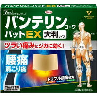 【第2類医薬品】【3980円以上で送料無料（沖縄を除く）】バンテリンコーワパットEX 大判サイズ(7枚入)[..