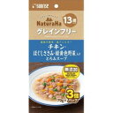 商品説明●発色剤・酸化防止剤・着色料不使用、グレインフリー(穀物不使用)で作ったウェットパウチの総合栄養食です。●そのまま主食としてはもちろん、とろみがついたスープタイプなのでいつものフードに絡めて与える事ができます。●穀物を使用していないので、お肉本来の旨みが味わえ、穀物アレルギーのワンちゃんにも安心して与える事ができます。●13歳以上のシニア犬の股関節の健康維持サポートのためグルコサミン・コンドロイチンを配合。3パック入ったボリュームパックです。【使用方法】・給餌量の目安を参考に体重、体調、運動量等にあわせて調節してください。・超小型犬：5〜15パック・小型犬：15〜25パック・中型犬：25〜41パック・大型犬：41〜69パック【原材料】肉類(チキン、鶏ササミ等)、野菜類(エンドウマメ、かぼちゃ、にんじん等)、でん粉類、糖類、グルコサミン、コンドロイチン、増粘多糖類、ビタミン類(A、B1、B2、B6、B12、D、E、ビオチン、パントテン酸カルシウム、葉酸、ニコチンアミド)、ミネラル類(Fe、Zn、Cu、Mn、I、Se)【栄養成分】たん白質：4.5％以上、脂質：1.0％以上、粗繊維：1.5％以下、灰分：3.0％以下、水分：92.0％以下【保存方法】・高温・多湿・日光を避けて保存し、開封後は要冷蔵にて早めに使い切ってください。【注意事項】・本品は犬用です。・子供が誤飲しないように、子供の手の届かない所に保管して下さい。・子供がペットに与えるときは、安全のため大人が監視してください。・給餌量の目安をお守りください。・まれに体調や体質に合わないばあいもあります。何らかの異常に気付かれたときは与えるのをやめ、早めに獣医師に相談することをおすすめいたします。・自然の素材ですので、多少色の異なる場合がありますが、品質には問題ございませんので、安心してお与えください。・愛犬の食べ方や習性によっては、のどに詰まらせることも考えられます。必ず観察しながらお与え下さい。広告文責株式会社クスリのナカヤマTEL: 03-5497-1571備考■パッケージデザイン等は、予告なく変更されることがあります。■物流センターの在庫は常に変動しております。そのため、ページ更新とご注文のタイミングによって、欠品やメーカー販売終了のため商品が手配できない事態が発生致します。その場合、誠に申し訳ありませんが、メールにて欠品情報をご案内の上、キャンセル対応させていただく場合がございます。■特に到着日のご指定が無い場合、商品は受注日より起算して1~5営業日を目安に発送いたしております。ご注文いただきました商品の、弊社在庫状況等によっては、発送まで時間がかかる場合がございますので、予めご了承ください。また、5営業日以内の発送が困難な場合には、メールにて発送遅延のご連絡と発送予定日のご案内をお送りさせていただきます。