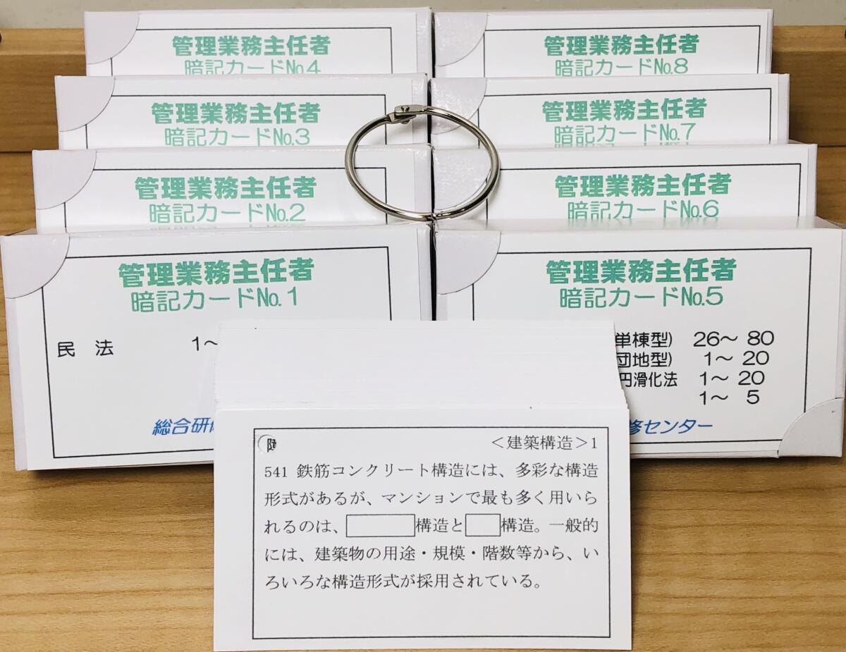 管理業務主任者試験対策「一問一答カード」