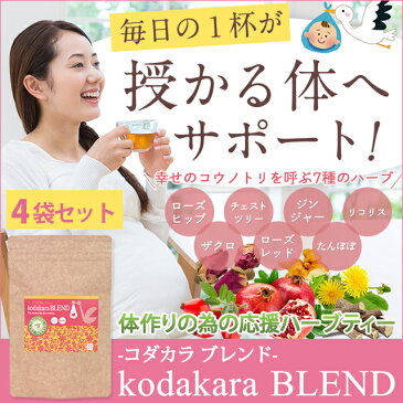 妊活ブレンド お茶 ローズヒップティー ハーブティー たんぽぽ茶 【 妊活先生のハーブティー 】 60g（2g×30包）4個セット