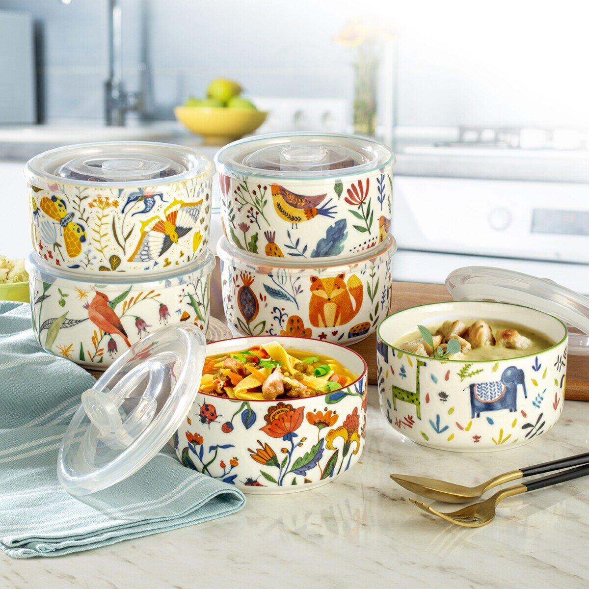 【最大ポイント9倍!本日限定！】シグニチャーハウスウェア フタ付ボウル 6pc ct27315