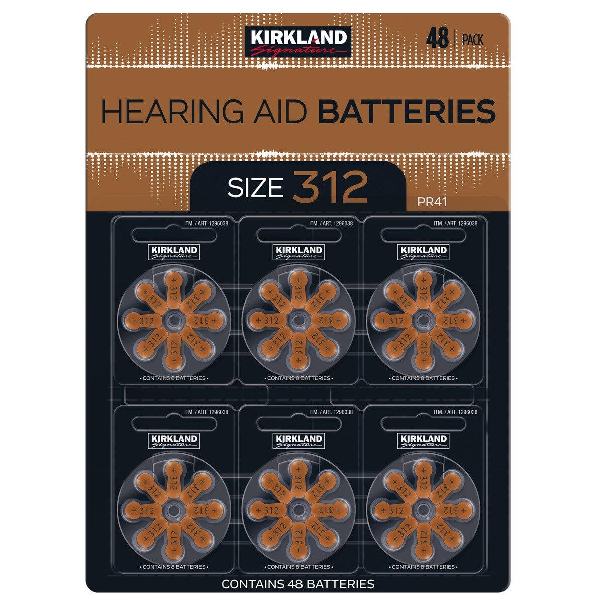 【ポイント最大12倍!お買い物マラソン！】カークランドシグネチャー 補聴器用空気電池 312/PR41 48粒 ct1296038