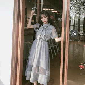レディース ワンピース レーススカート ロング丈 異素材 チェック柄 シースルー 制服風 森ガール 春夏新作のおすすめ キテミヨ Kitemiyo レディース ワンピース レーススカート ロング丈 異素材 チェック柄 シースルー 制服風 森ガール 春夏新作のおすすめ キテミヨ Kitemiyo