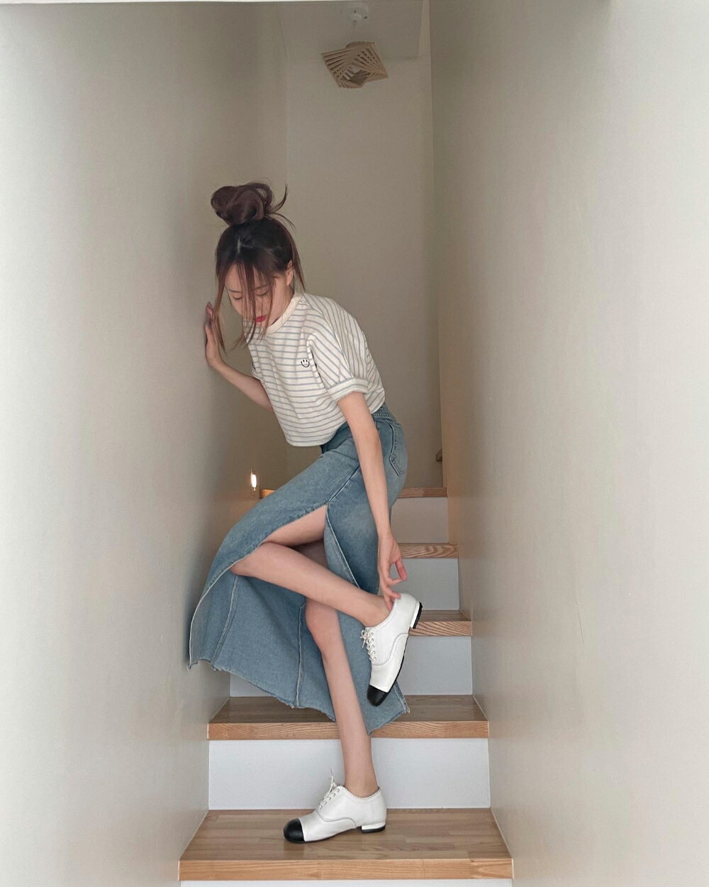 デニムスカート レディース ハイウエストスカート タイトスカート ロングスカート サイドスリット