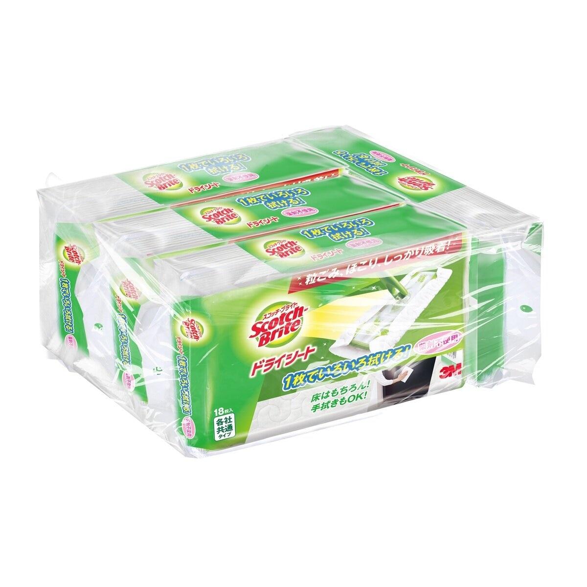 スコッチブライト ドライシート 18枚入り x 4パック ct578945
