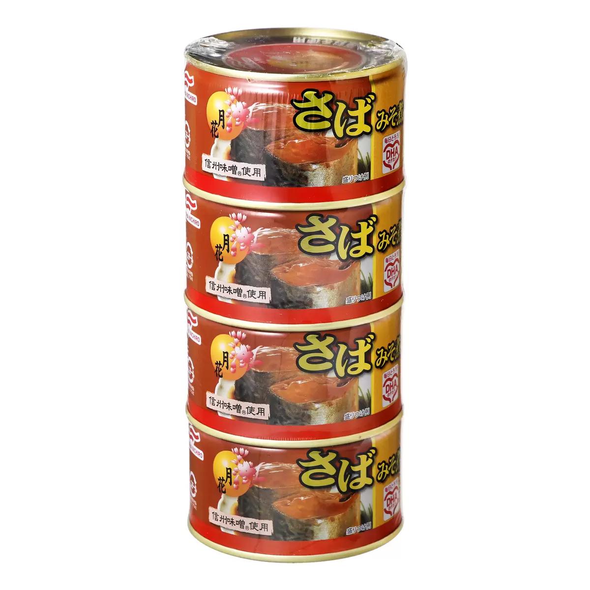 【ポイント最大12倍! 】マルハニチロ さばみそ煮（月花）200g x 4缶 579035