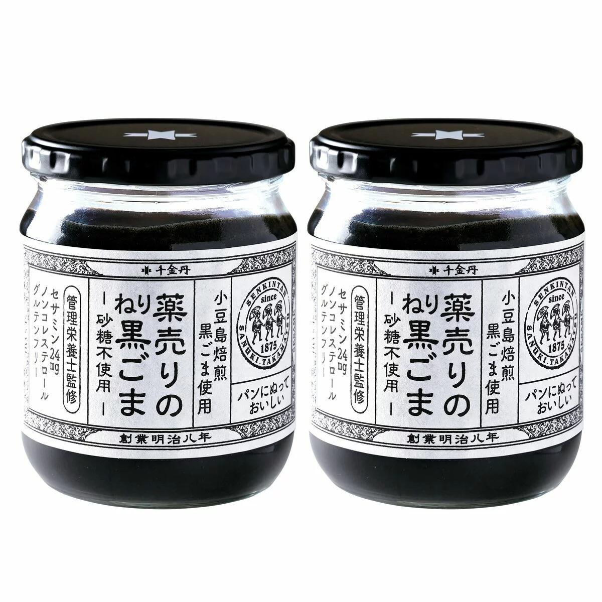 【ポイント最大12倍! 】薬売りのねり黒ごま -砂糖不使用- 430g x 2瓶 81384