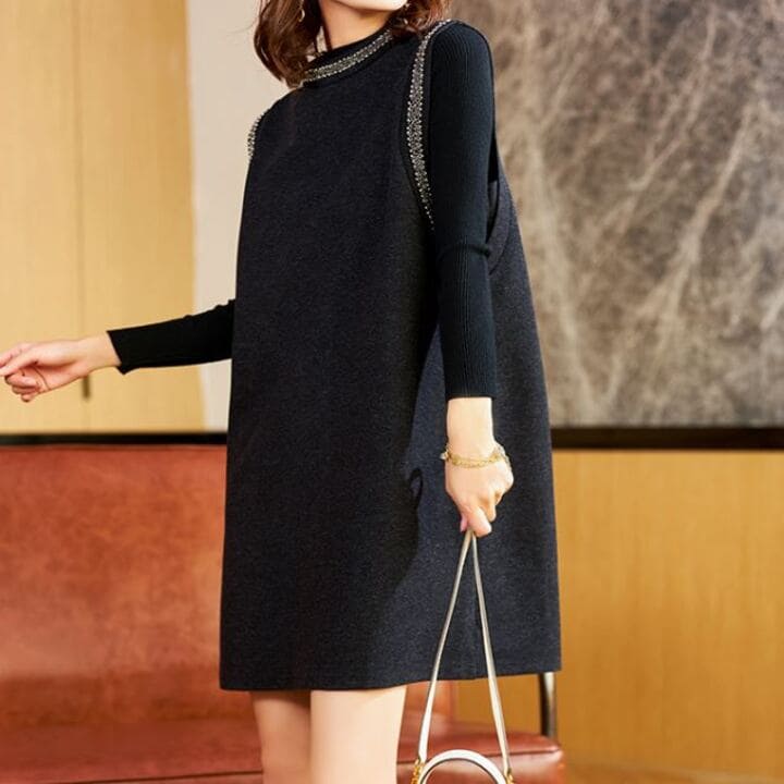 【お買い物マラソン限定！1着半額！まとめ買い2枚購入割引クーポン利用で！ 】レディース ワンピース セットアップ 長袖 トップス ワンピース ツーピース パイピング 秋春 ワンピース オシャレ