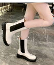 【Fashion THE SALE限定!1着半額!まとめ買い2枚購入割引クーポン利用で! 】レディース 韓国ファッション ショートブーツ サイドゴア 美脚 脚長 ショート ブーツ 厚底シューズ ブーティ きれいめ ブラック黒 クール 女子 雨 レインブーツ 秋服