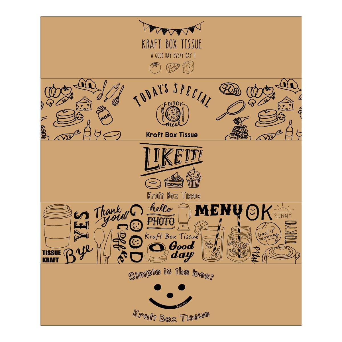 【限定販売！】エルモア ティッシュ Kazaru x Krafty ラインアート 5箱 x 12パック ct74090 2