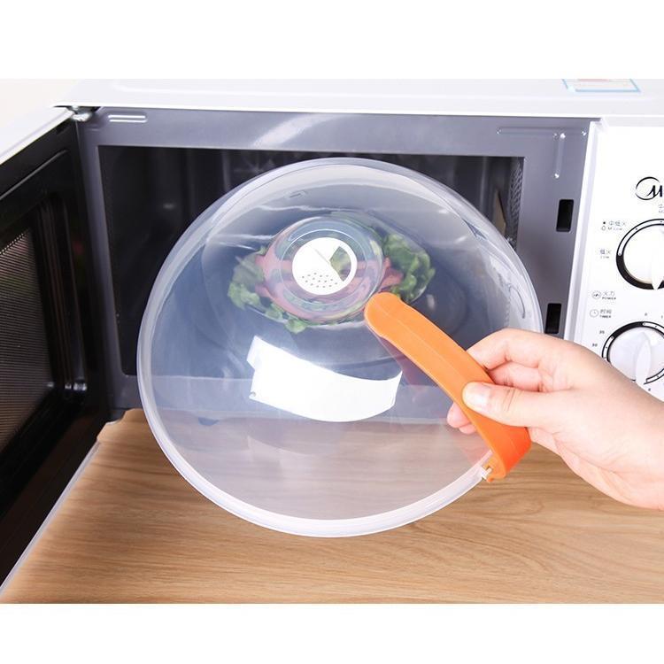 【ポイント最大12倍!お買い物マラソン！1着半額!まとめ買い2枚購入割引クーポン利用で！ 】電子レンジ レンジ 蓋 ふた カバー 加熱カバー フードカバー 丸型 プラスチック 取っ手付き 通気口 電子レンジ調理用品 キッチン 台所用品 調理器 soukikaku-10014507 コスト オンライン 創 サンプル画像3