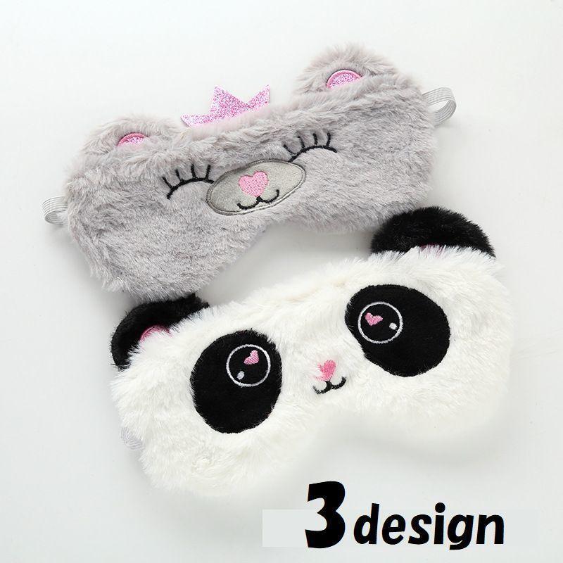 【お買い物マラソン限定!1着半額!まとめ買い2枚購入割引クーポン利用で! 】アイマスク 女性 レディース 遮光 睡眠 昼寝 仮眠 アニマルモチーフ 動物の顔 パンダ くま クマ ねずみ ネズミ かわいい 可愛い キュート 旅行