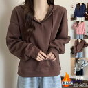 【5と0のつく日限定!1着半額!まとめ買い2枚購入割引クーポン利用で! 】パーカー レディース プルオーバー フード付き 長袖 羽織り ゆったり 大きいサイズ ...