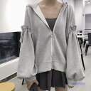 【お買い物マラソン限定!1着半額!まとめ買い2枚購入割引クーポン利用で! 】トップス パーカー レディース 長袖 フード付き ショット丈 薄手 紫外線 春秋 大...