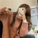 【お買い物マラソン限定!1着半額!まとめ買い2枚購入割引クーポン利用で! 】レディース トップス カーディガン ニット 秋 長袖 グリーン あんずいろ ピンク ...