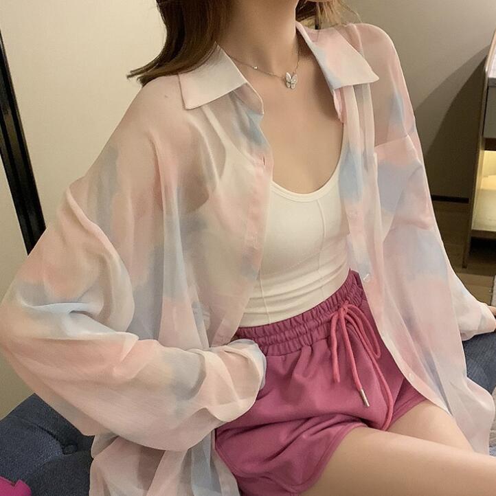 【お買い物マラソン限定！1着半額！まとめ買い2枚購入割引クーポン利用で！ 】ロングシャツ UVカットカーディガン レディース 夏 トップス シャツ 長袖 ゆったり 体型カバー 紫外線対策 冷房対策 カジュアル ロング丈 ショート丈 おしゃれ