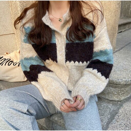【お買い物マラソン限定!1着半額!まとめ買い2枚購入割引クーポン利用で! 】カーディガン レディース ニットカーディガン 丸襟 ニット 春 秋 冬 厚手 秋冬 ショート丈 配色 袖ボリューム おしゃれ ファッション 通勤 前開き ボタン付き 【お買い物マラソン限定!1着半額!まとめ買い2枚購入割引クーポン利用で! 】カーディガン レディース ニットカーディガン 丸襟 ニット 春 秋 冬 厚手 秋冬 ショート丈 配色 袖ボリューム おしゃれ ファッション 通勤 前開き ボタン付き