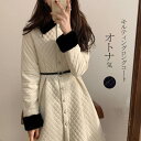 【お買い物マラソン限定!1着半額!まとめ買い2枚購入割引クーポン利用で! 】キルティングコート レディース アウター ロングコート 長袖 大きいサイズ 大人 秋...