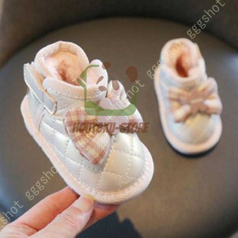 【お買い物マラソン限定！1着半額！まとめ買い2枚購入割引クーポン利用で！ 】ブーツ キッズ スノーブーツ 冬靴 防寒靴 リボン付き 花飾り マジックテープ ラウンドトゥ ムートンブーツ 冬用 ブーツ 防寒ブーツ 軽量 子供用