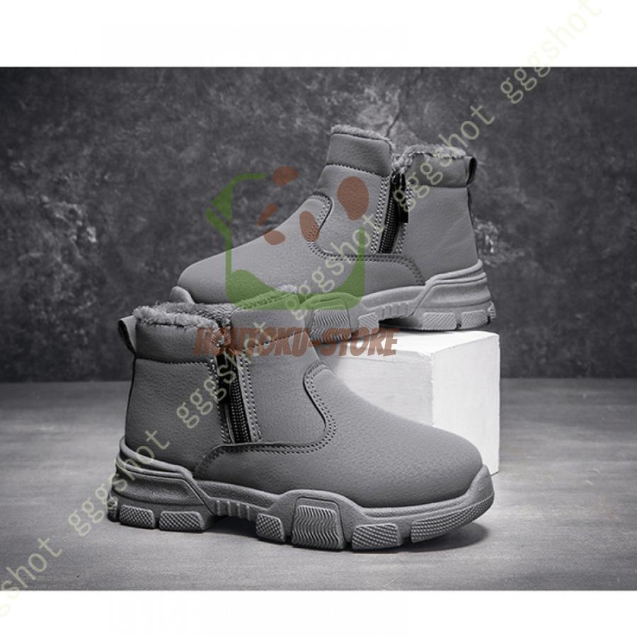 【お買い物マラソン限定！1着半額！まとめ買い2枚購入割引クーポン利用で！ 】女の子 ブーツ キッズブーツ スノーブーツ 子供 ショートブーツ 秋 冬 サイドジッパー 無地 ウンドトゥ 可愛い 通学履き おしゃれ 裏ボア 防滑スノーブーツ