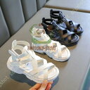 【お買い物マラソン限定!1着半額!まとめ買い2枚購入割引クーポン利用で! 】シューズ 女の子 サンダル 靴 赤ちゃん キッズ クロス マジックテープ 可愛い グラディエーター オープントゥ ストラップ ビーチサンダル ソフトクッション
