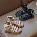 【期間限定!1着半額!まとめ買い2枚購入割引クーポン利用で! 】蝶結び付き 子供サンダル 女の子 キッズ 子供靴 カジュアル サンダル グラディエーターサンダル キッズサンダル リボン付き かわいい フラットサンダル