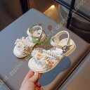 【5と0のつく日限定!1着半額!まとめ買い2枚購入割引クーポン利用で! 】プリンセス風 サンダル ジュニア 女の子 キッズサンダル お花付き 履きやすい 女の子 ビーチサンダル フラワー ガールズ シューズ やわらかい 子供 お花