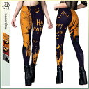 【お買い物マラソン限定!1着半額!まとめ買い2枚購入割引クーポン利用で! 】ハロウィン コスプレ レギンス スパッツ レギンスパンツ レギパン レディース スト...