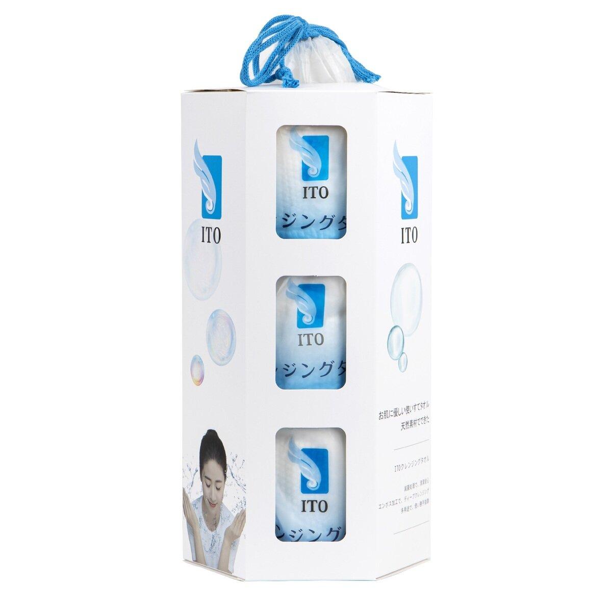 【5と0のつく日限定！ポイント5倍！期間限定！】ITO クレンジング用 フェイシャルタオル 3個セット(使い捨てタオル) ct25486