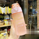 【5と0のつく日限定!1着半額!まとめ買い2枚購入割引クーポン利用で! 】水筒 夏用 ストロー プラスチック ピンク おしゃれ 可愛い ins風 体操 ヨガ トレーニング アウトドア 通勤 ランニング 運動水筒 スポーツ ボトル コップ