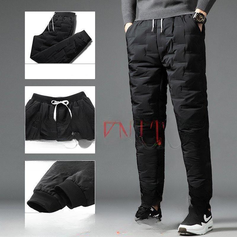 【5と0のつく日限定！1着半額！まとめ買い2枚購入割引クーポン利用で！ 】ダウンパンツ ズボン あったか 中綿 パンツ メンズ 秋冬 ジョガーパンツ ウエストゴム 暖かい ボトムス 冬 トレッキングパンツ30代 40代 50代 防寒