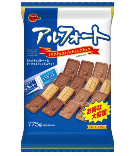 u{ AtH[g 775g ~3(~N`R[gAb`~N`R[g)@BOURBON Alfort Digestive Biscuit With Milk Chocolate & Rich Milk Chocolate 775g~3