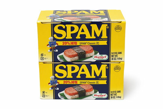 スパムレスソルト（減塩スパム） Hormel SPAM SOLTランチョンミート 340g×6缶　梱2.2kg