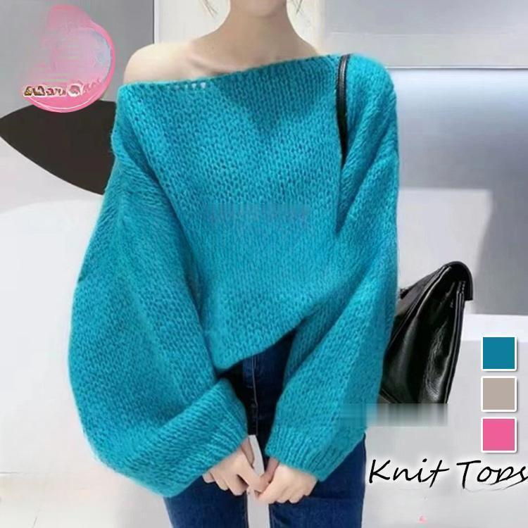 【5と0のつく日限定！1着半額！まとめ買い2枚購入割引クーポン利用で！ 】ニットトップス レディース ..