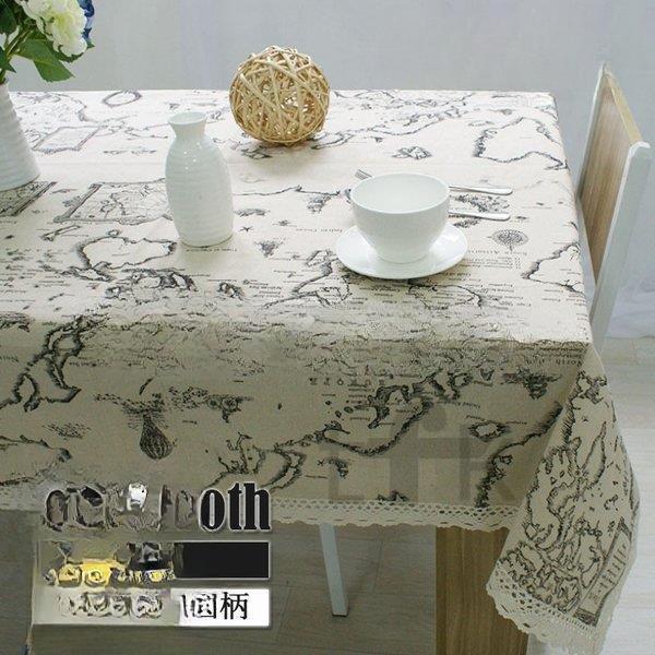 【5と0のつく日限定！1着半額！まとめ買い2枚購入割引クーポン利用で！ 】テーブルクロス 地図柄 テー..