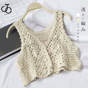 【5と0のつく日限定!1着半額!まとめ買い2枚購入割引クーポン利用で! 】レディース ビスチェ 春夏 サマーニット レース おしゃれ カギ編み ニット レイヤー...